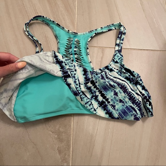 Acid-Wash Racerback Bikini Top - Picture 2 of 5